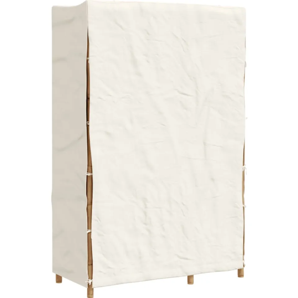 vidaXL Kledingkast 110x45x170 cm bamboe bruin, foto 4