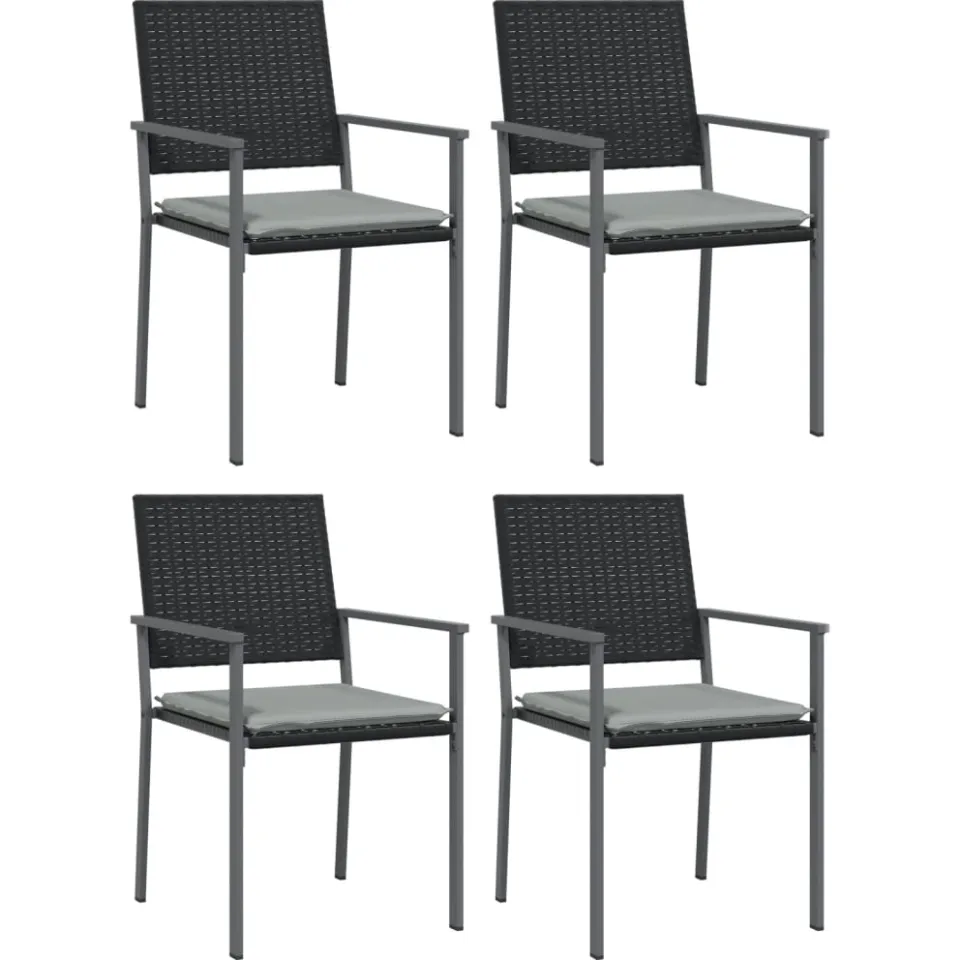 vidaXL 5-delige Tuinset met kussens poly rattan en staal, foto 3