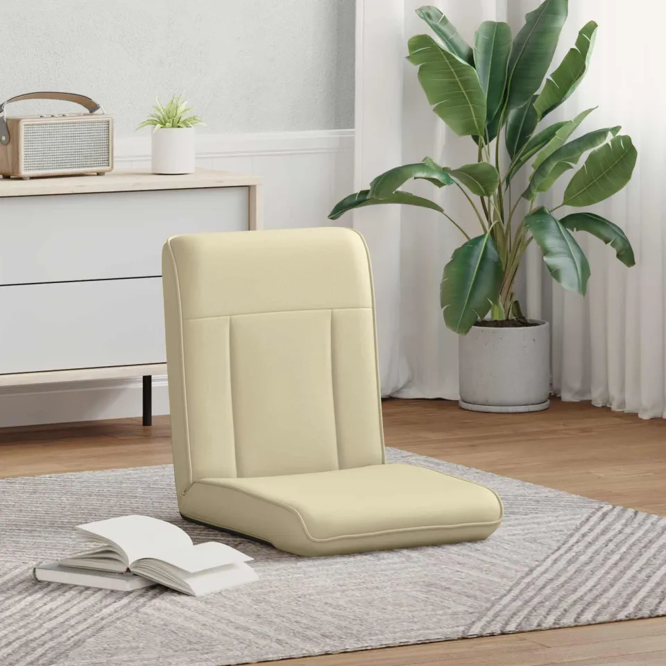 vidaXL Verstelbare vlo stoelen Crèmekleurig Kunstleer, foto 3