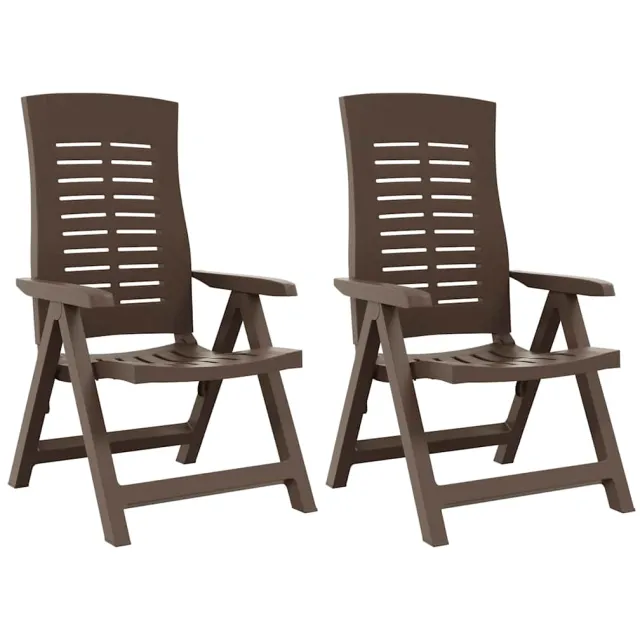 vidaXL Tuinstoelen 2 st verstelbaar kunststof mokka Anthraciet