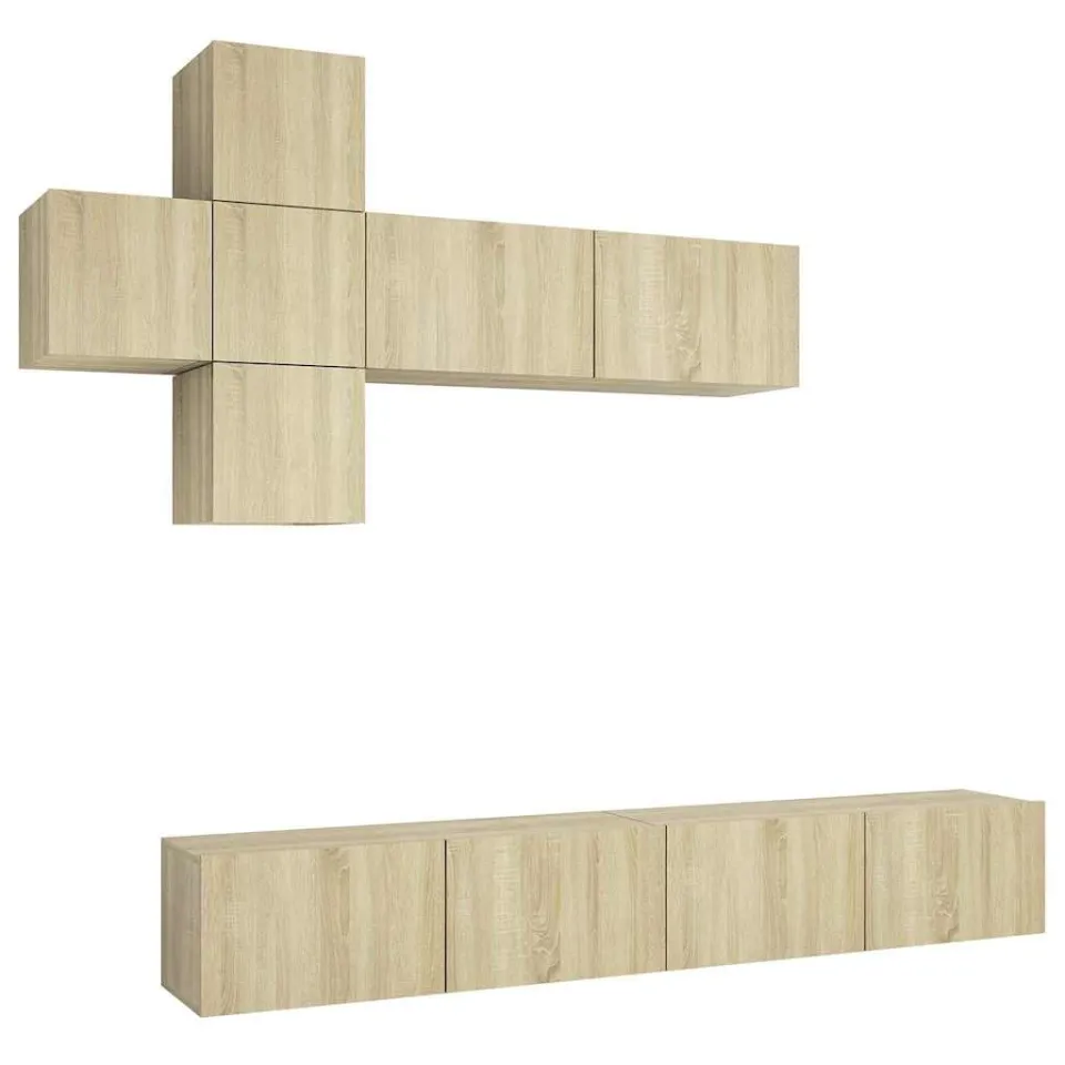 vidaXL 7-delige Tv-meubelset bewerkt hout sonoma eikenkleurig, foto 3