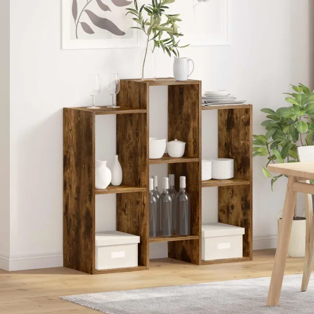 vidaXL Dressoir Gerookt eiken 90 x 30 x 90 cm Bruin