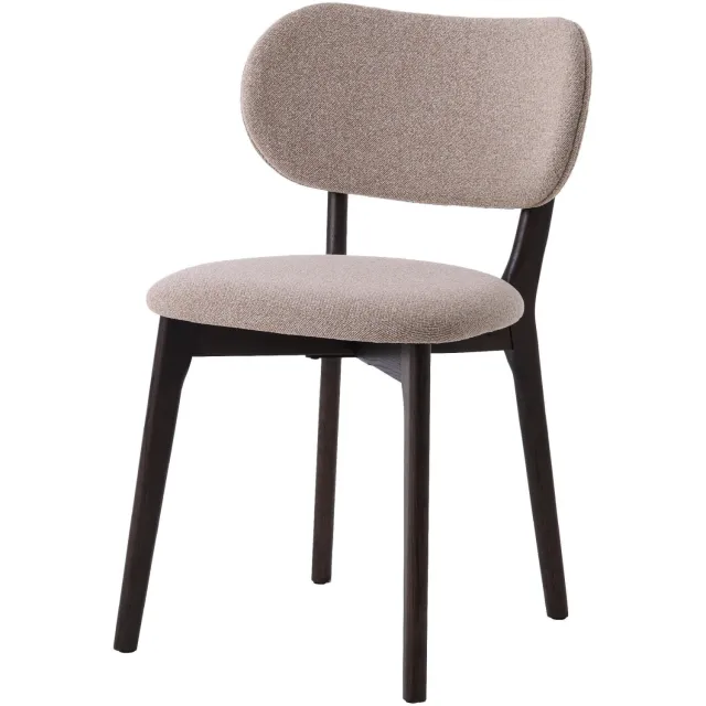 Nest of Nora Set van 2 - Nest of Nora Eetkamerstoelen Lio - massief eiken - Gestoffeerd - Bruin