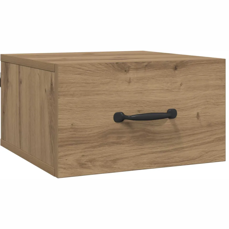 vidaXL Nachtkastje Ambachtelijk eiken 35 x 35 x 20 cm Bewerkt hout, foto 3