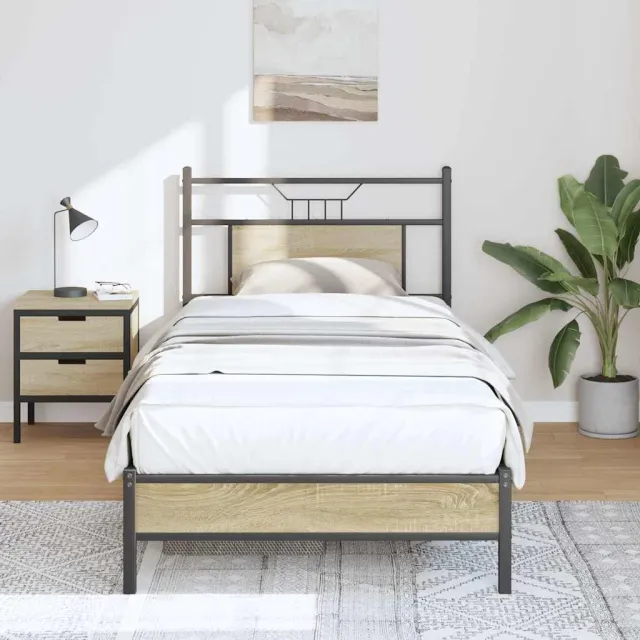 vidaXL Bedframe zonder matras hout sonoma eikenkleurig 80x200 cm