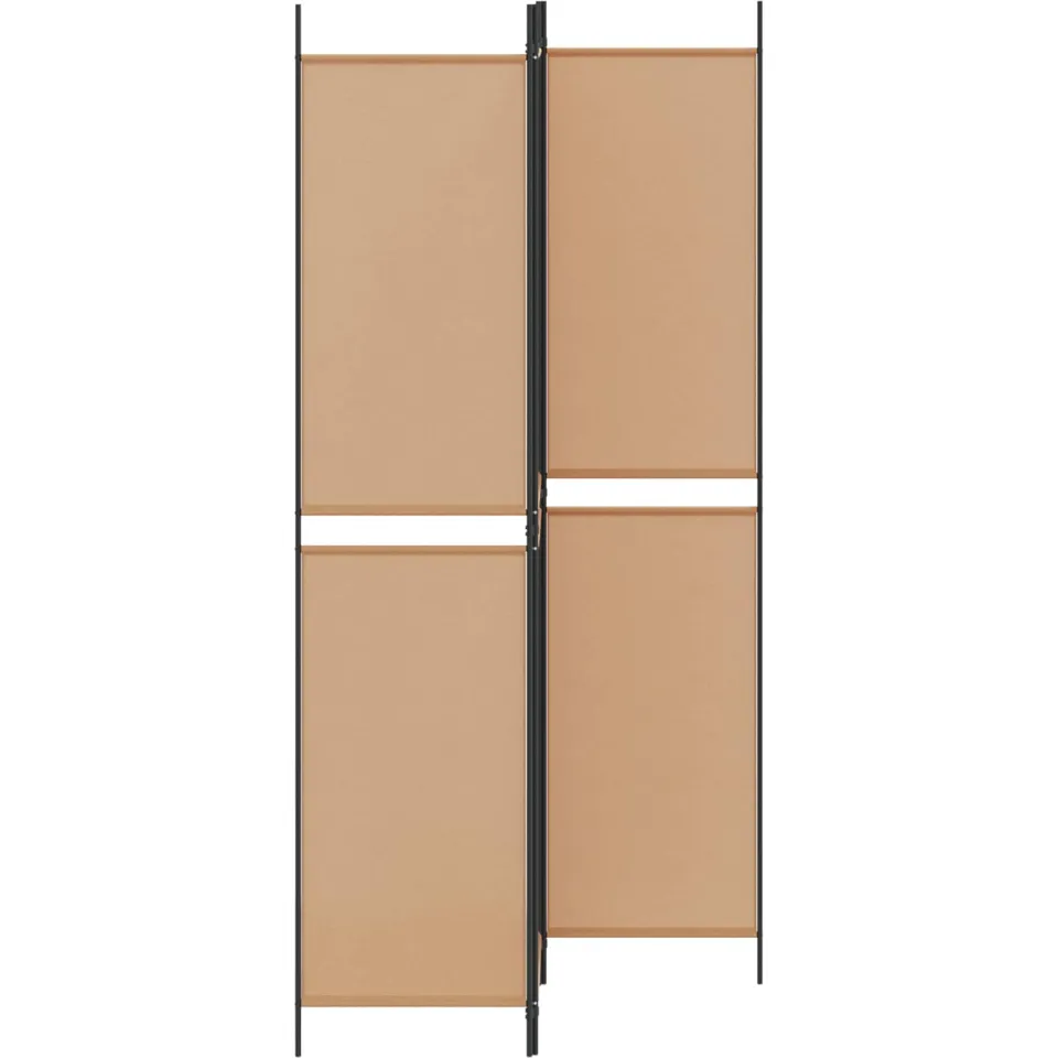 vidaXL 3-Panel Room Divider Beige 150 x 220 cm Stof