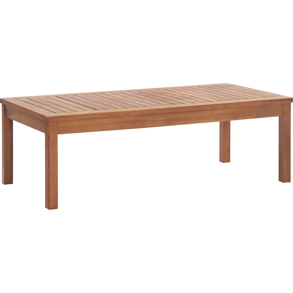 vidaXL 4-delige Loungeset met kussens massief acaciahout grijs, foto 3
