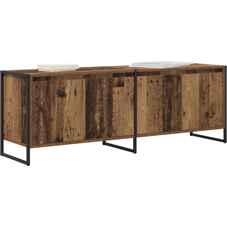 vidaXL TV-kast 140 x 36 x 49.5 cm Oud Hout Bewerkt hout Bruin