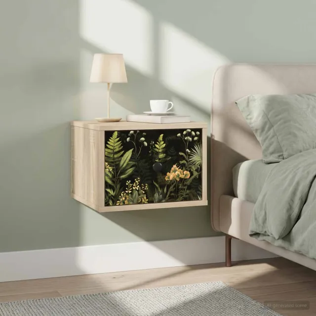 vidaXL Wandkastje RHENEN Sonoma Eiken 36 x 33 x 25 cm Bewerkt hout, foto 2