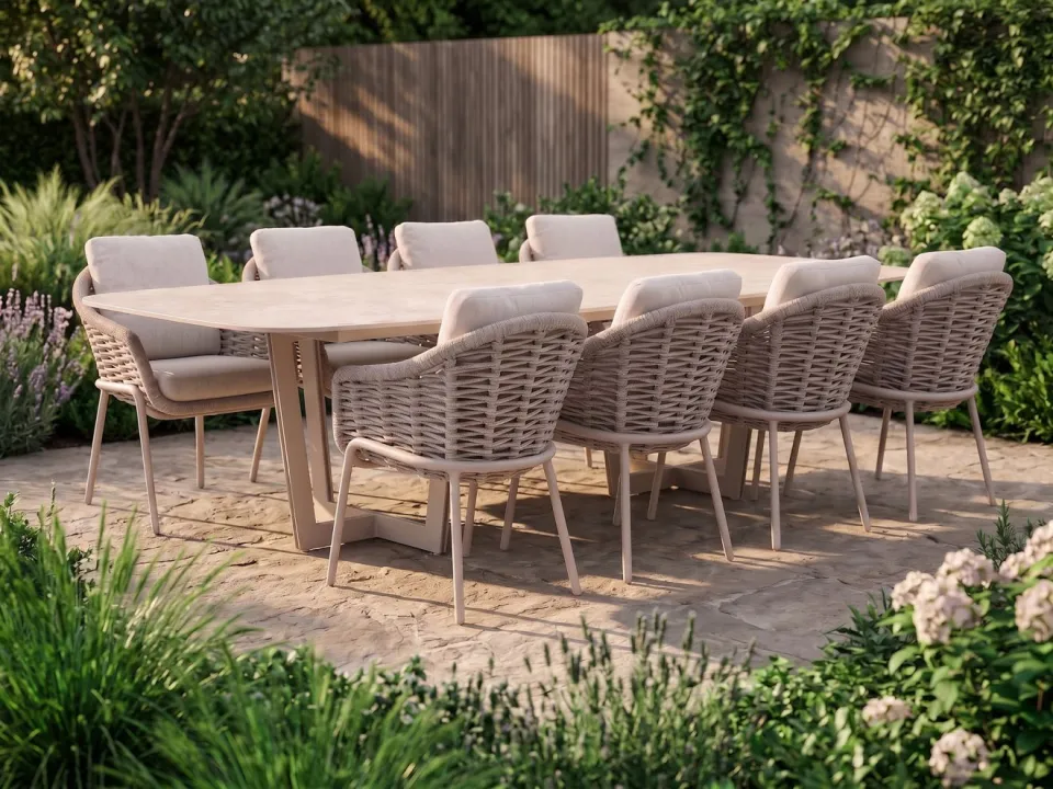 Suns Casto/Palermo 280cm dining tuinset 9-delig bruin, foto 5