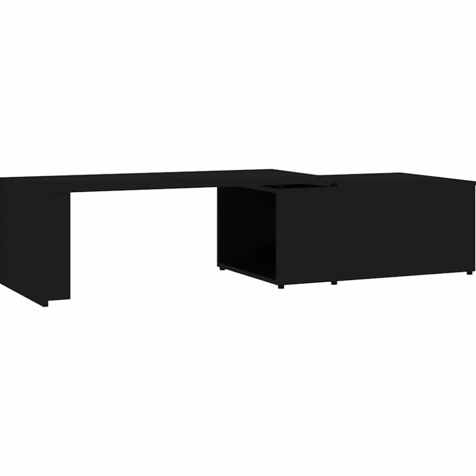 vidaXL Salontafel 150x50x35 cm bewerkt hout zwart, foto 4