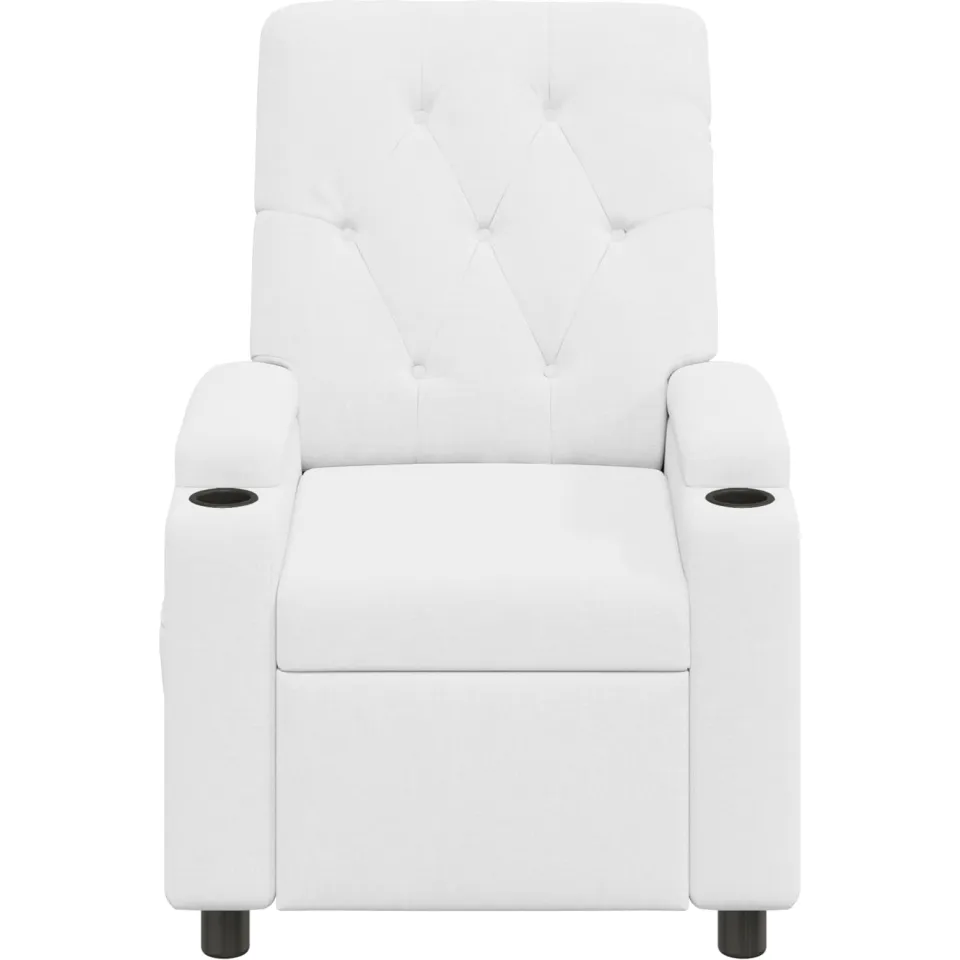 vidaXL Ligstoel Wit 75 x 95 x 101 cm Stof, foto 4
