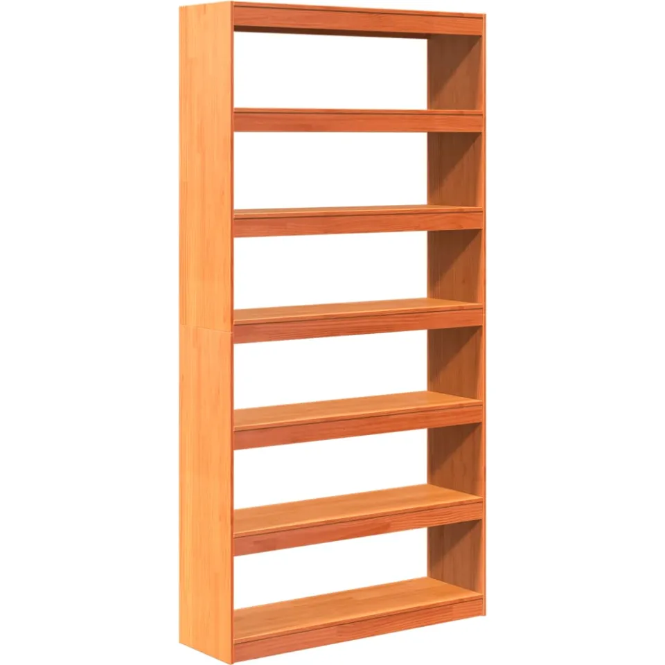 vidaXL Boekenkast / kamerscherm 100x30x199,5 cm massief grenenhout Bruin