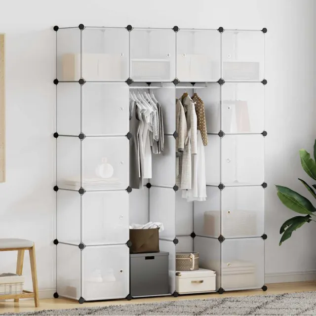 vidaXL Modulaire kast met 14 compartimenten wit 37 x 146 x 180,5 cm, foto 2