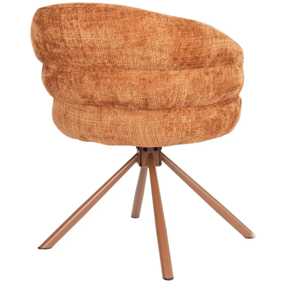 Housecraft Living Marjolein draaibare eetkamerstoel terracotta, foto 5
