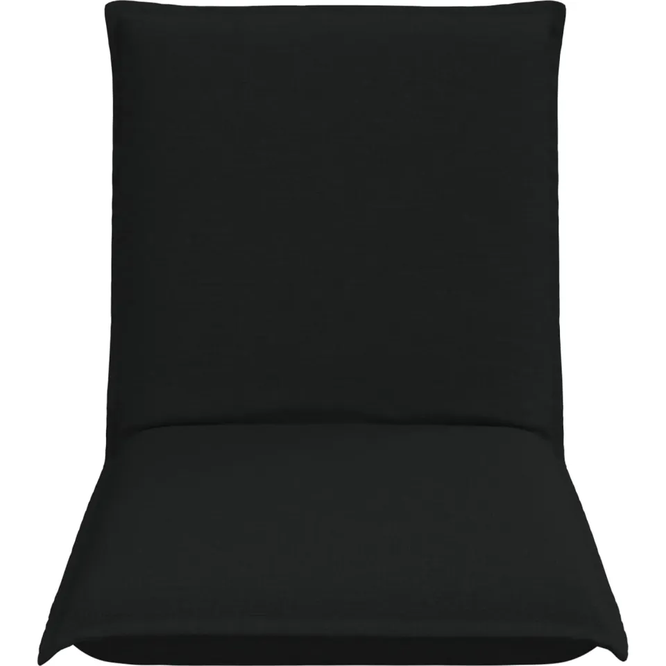 vidaXL Verstelbare vlo stoelen Zwart Stof, foto 4