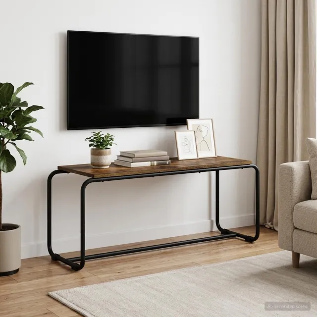 vidaXL TV-standaard 98 x 35.5 x 42 cm Gerookt eiken Bewerkt hout, foto 2