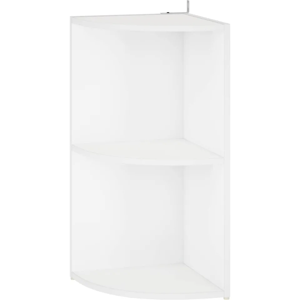 vidaXL Hoekplank 2-laags 41,5 x 41,5 x 72 cm Bewerkt hout Wit, foto 3