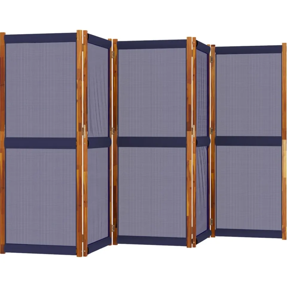 vidaXL Kamerscherm met 5 panelen 350x180 cm donkerblauw