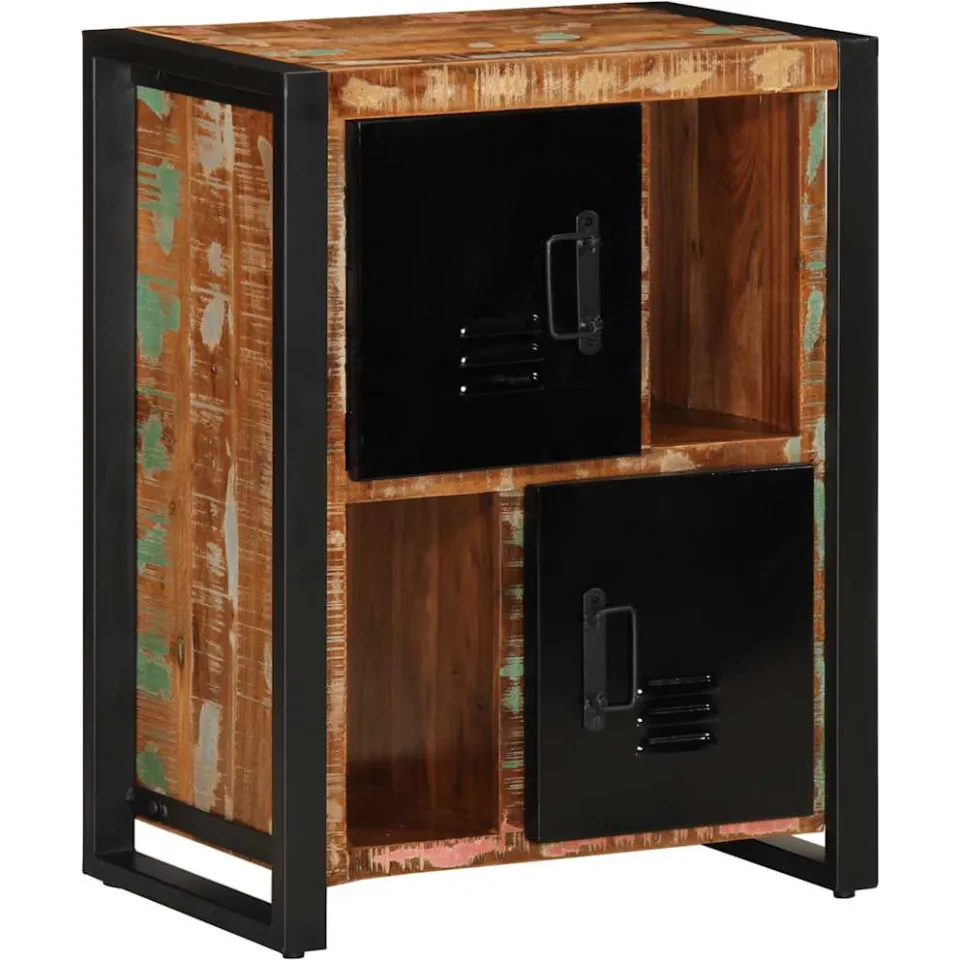 vidaXL Dressoir 55x35x70 cm massief gerecycled hout meerkleurig, foto 3