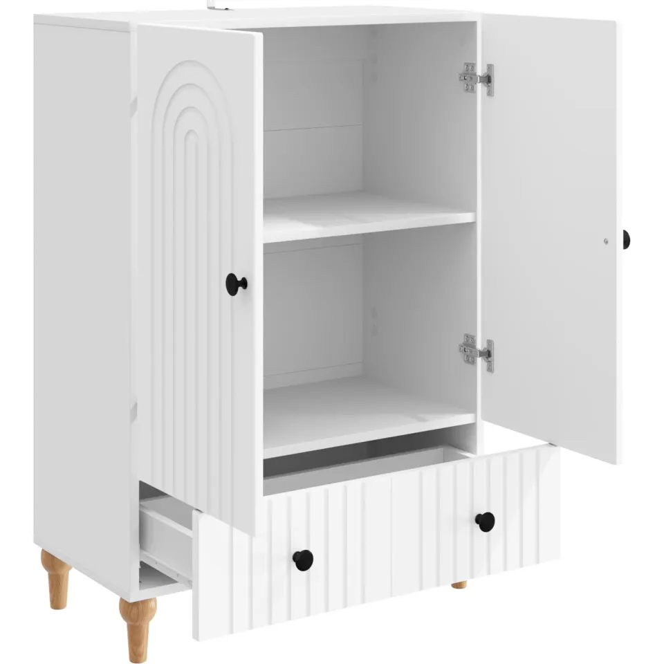 vidaXL Dressoir Wit 66 x 34,5 x 95 cm Bewerkt hout, foto 4