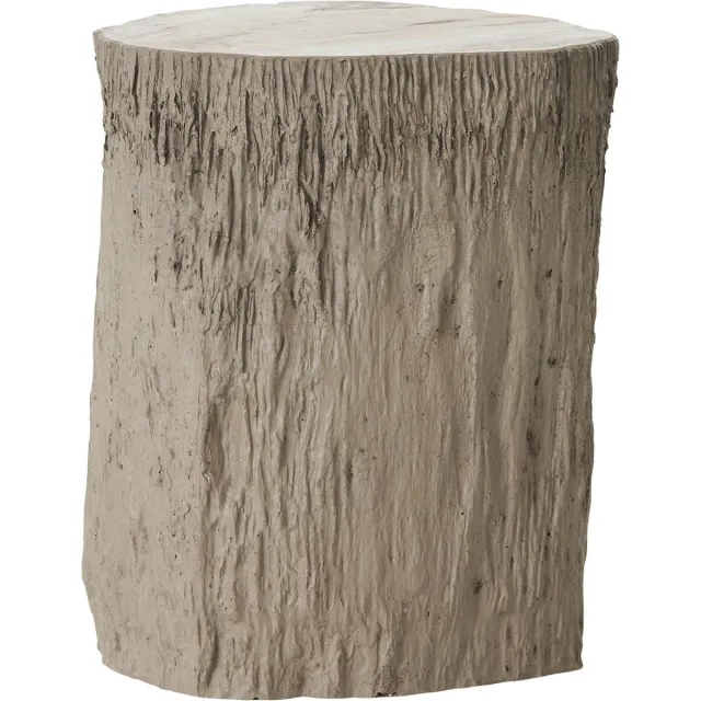 Must Living Rocca salontafel rond versteend hout - 46 × Ø39 cm Naturel