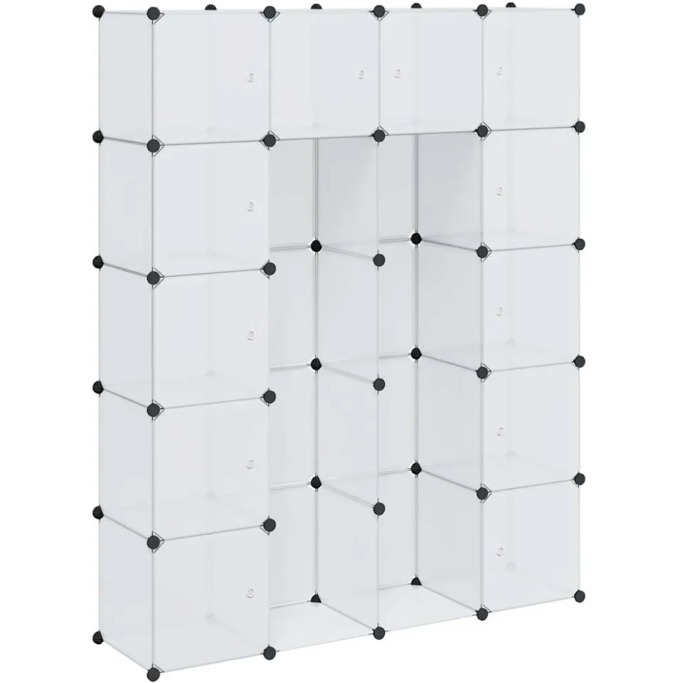 vidaXL Modulaire kast met 14 compartimenten wit 37 x 146 x 180,5 cm, foto 3