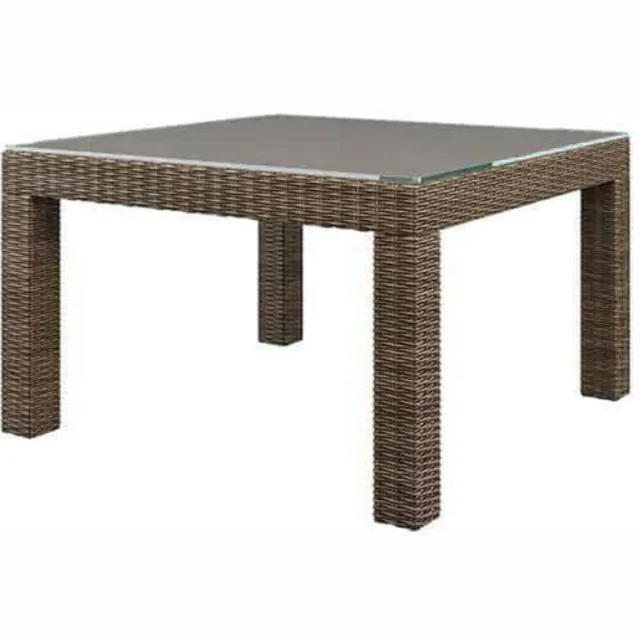 Oltre Milano - Terrastafel - Vierkant - 110 x 110 cm - Zandkleurig technorattan Beige