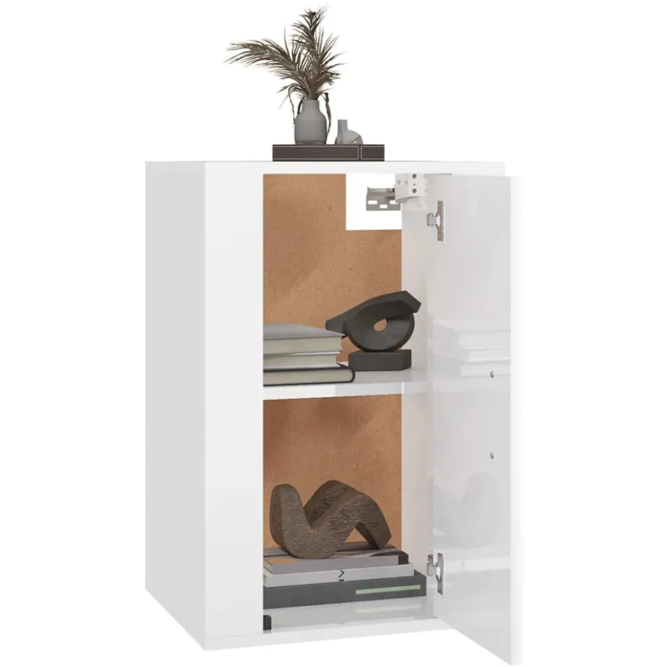 vidaXL Tv-wandmeubels 2 st 40x34,5x60 cm hoogglans wit