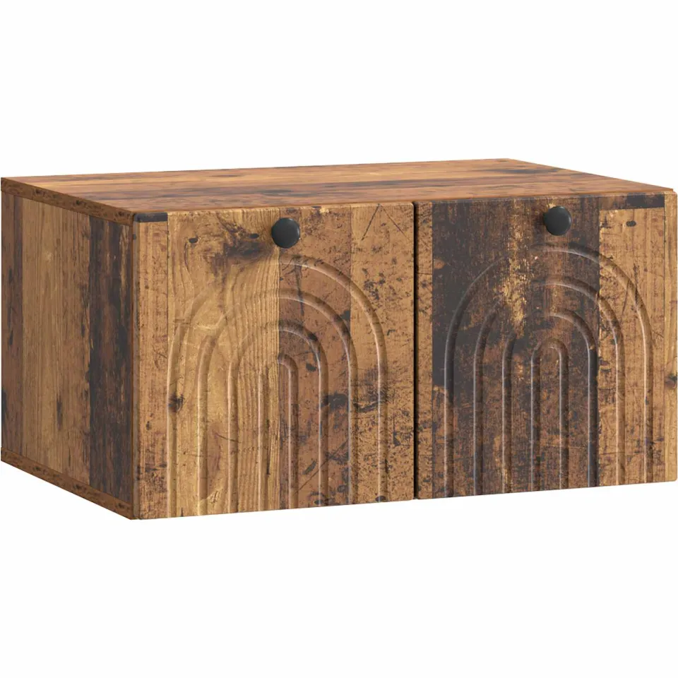 vidaXL Wandbeugel TV-kast Oud hout 59,5 x 41 x 30 cm Bewerkt hout bruin, foto 3