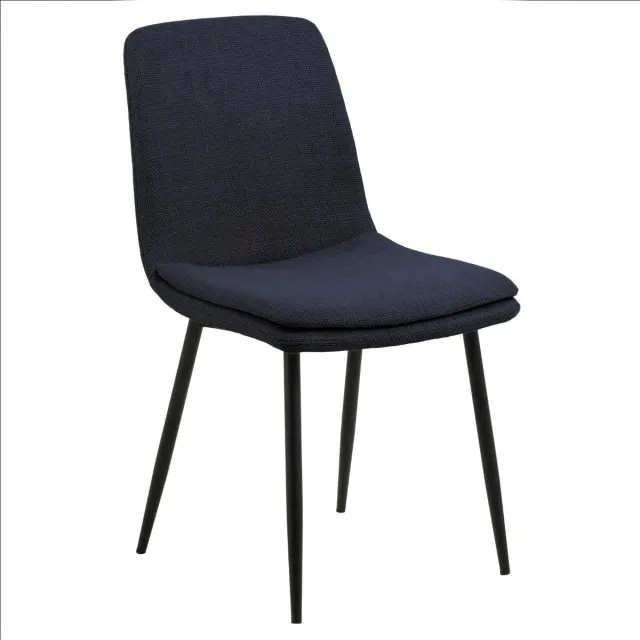 Giga Living Eetkamerstoel Becky - Donkerblauw Stof - Zithoogte 48cm - Set van 4