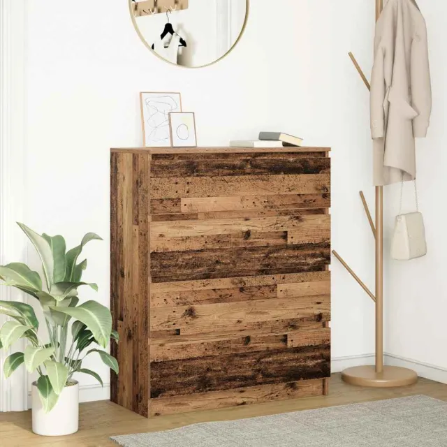 vidaXL Dressoir 80x35x99 cm spaanplaat oud hout Bruin
