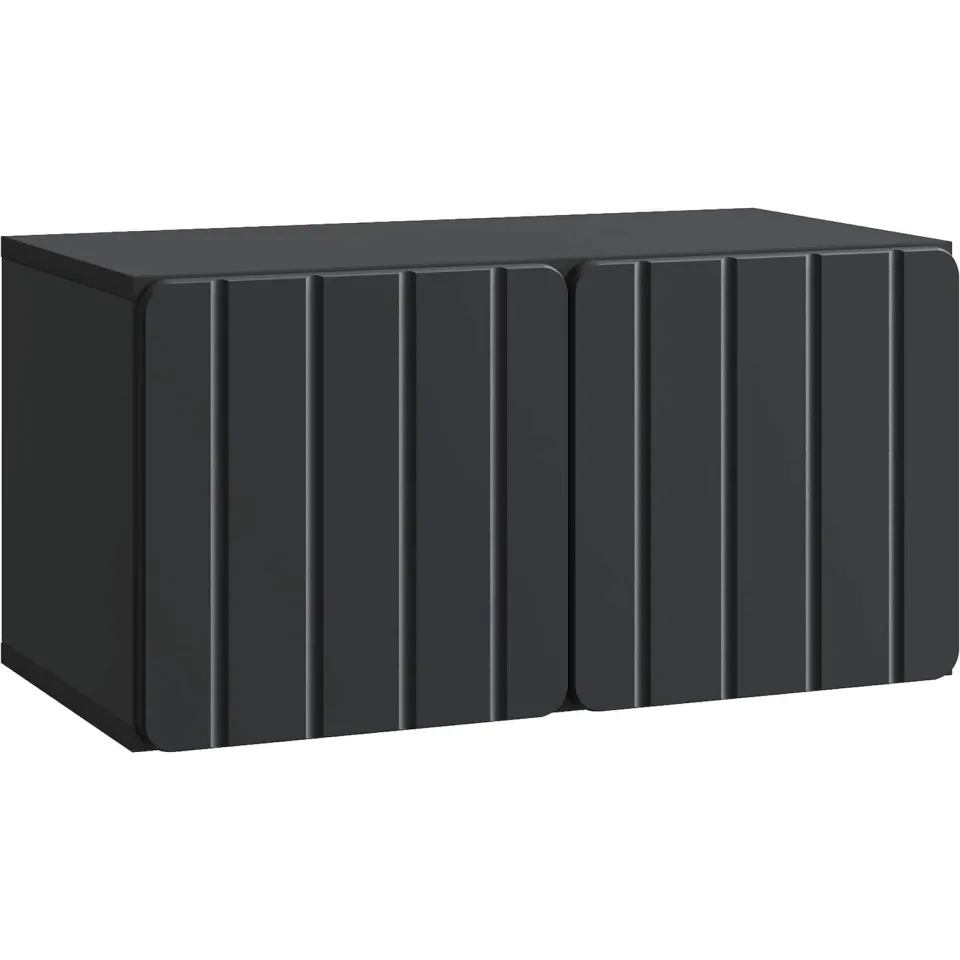vidaXL Wandbeugel TV-kast 59,5 x 31 x 30 cm Zwart Bewerkt hout, foto 3