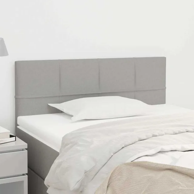 vidaXL Hoofdbord 100 x 5 x 78/88 cm stof lichtgrijs