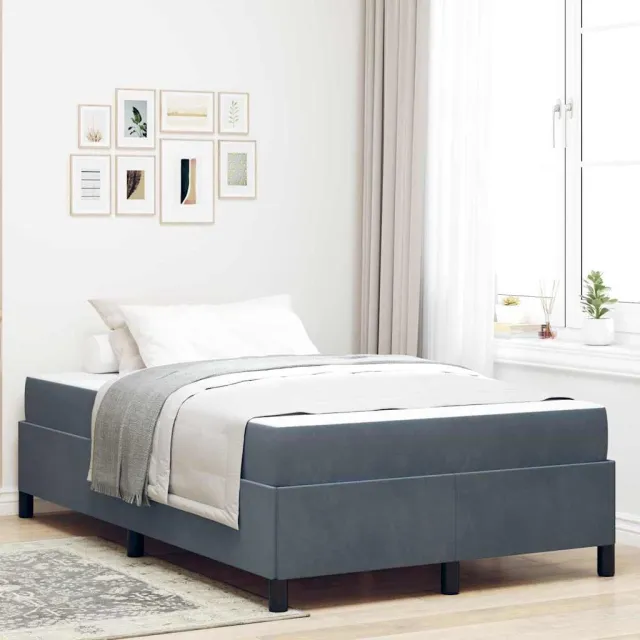 vidaXL Bedframe Donkergrijs 120 x 190 cm Stof