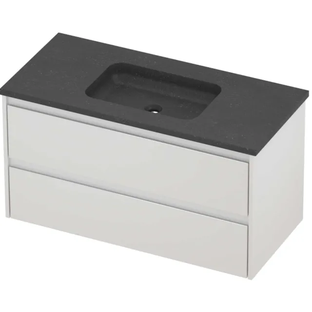 Proline Rollo Badmeubelset Hardsteen Elegant Midden 100x46x54 cm Blue Stone Glans Wit