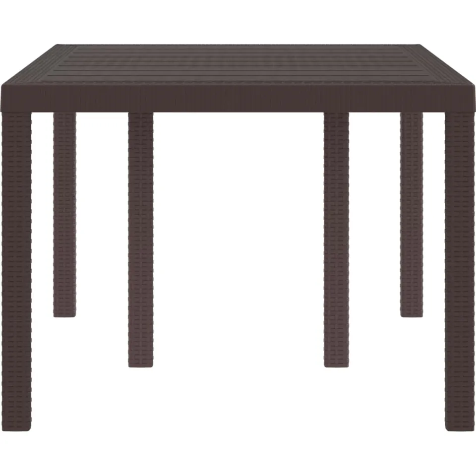 vidaXL Tuinstafel Bruin 150 x 100 x 73 cm poly rattan, foto 3