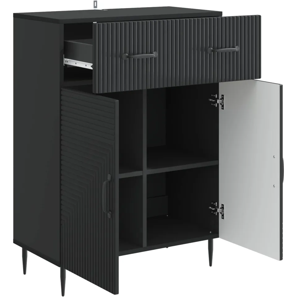 vidaXL Dressoir Zwart 66 x 34,5 x 89,5 cm Bewerkt hout, foto 3