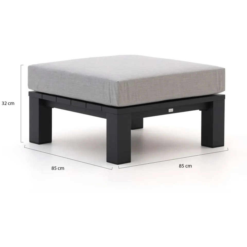 Bellagio tuinmeubelen Bellagio Campazzo lounge voetenbank 85x85x32cm Grijs