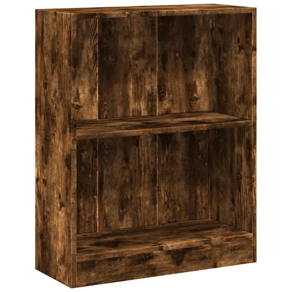 vidaXL Boekenkast 60x24x76 cm bewerkt hout gerookt eikenkleurig Bruin