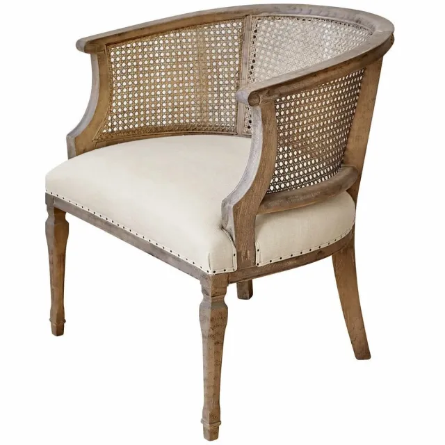 Loberon Stoel Curbigny beige/bruin