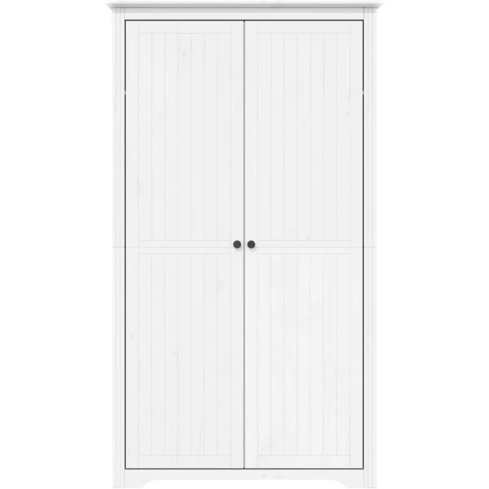 vidaXL Kledingkast BODO 99x53,5x173 cm massief grenenhout wit