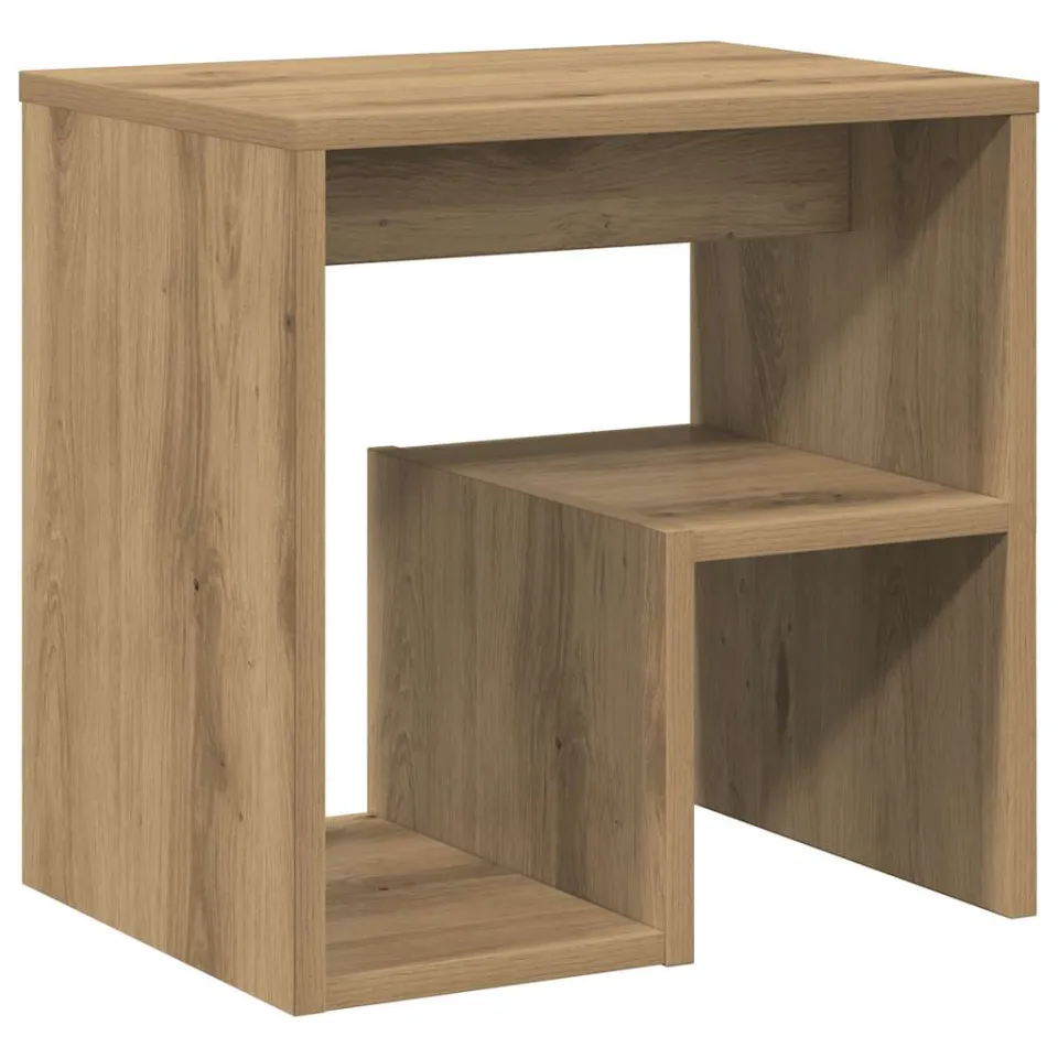 vidaXL Nachtkastjes 2 st 40x30x40 cm bewerkt hout artisanaal eiken, foto 4