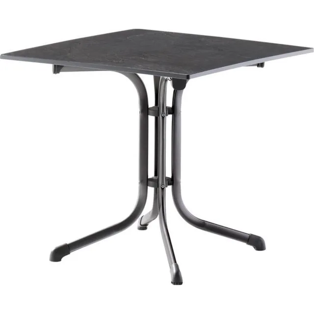 Sieger Boulevard klaptafel 80x80 cm. Antraciet