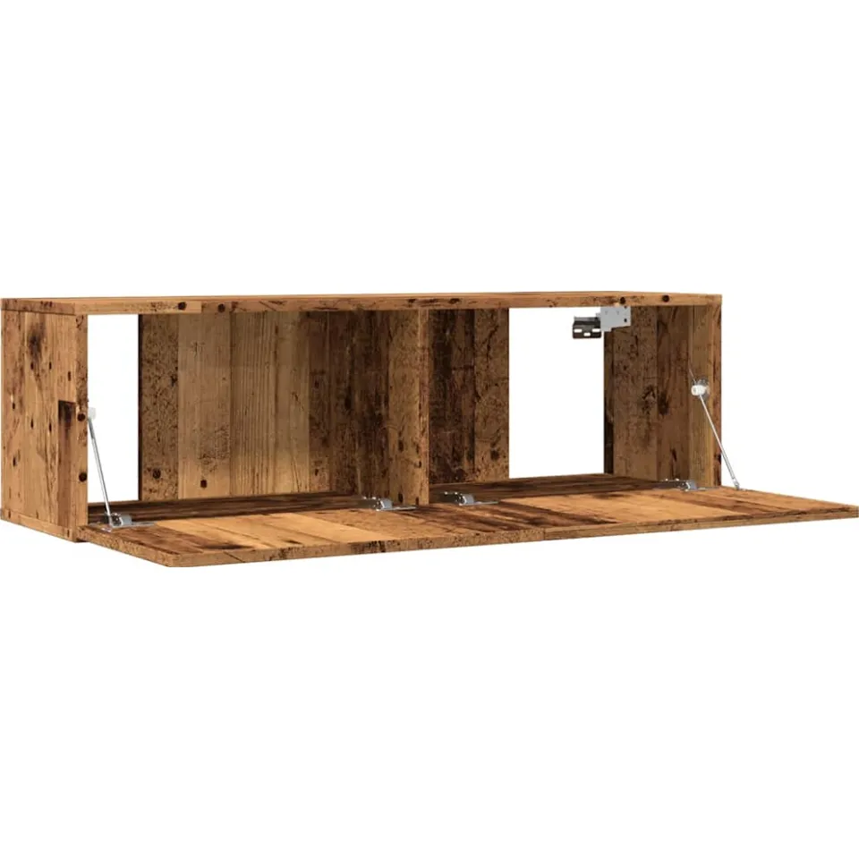 vidaXL Tv-meubels 2 st wandgemonteerd 100x30x30 cm oud houtkleurig Bruin