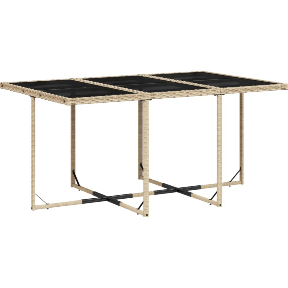vidaXL 11-delige Tuinset met kussens poly rattan gemengd beige, foto 3