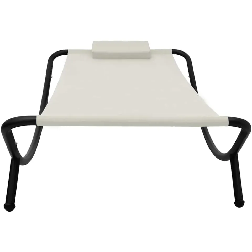 vidaXL Tuinbed 200x90 cm staal crème, foto 2