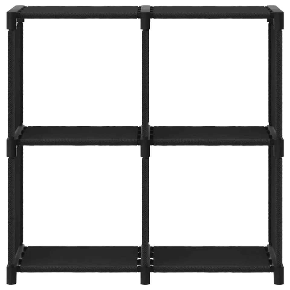 vidaXL Kast met 4 vakken 69x30x72,5 cm stof zwart, foto 2