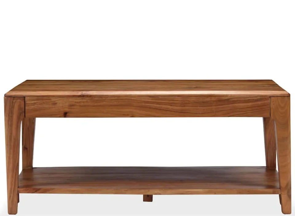 vidaXL Salontafel 88x50x38 cm massief hout bruin, foto 2