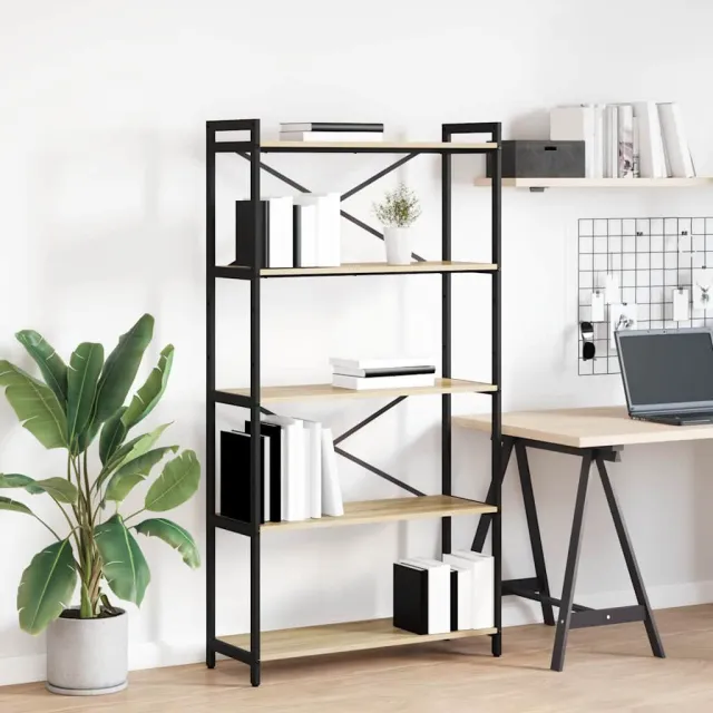 vidaXL Boekenkast 80 x 30 x 155 cm Bewerkt hout Sonoma Eiken, foto 2